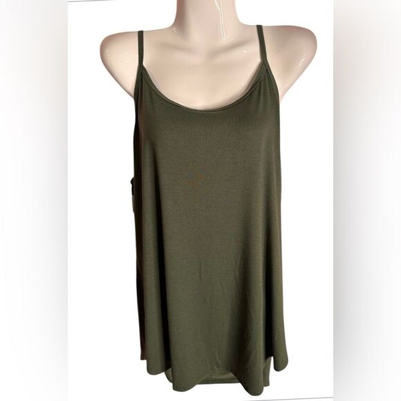 Zenna Reversible Tank Top NWT Army Green - Picture 3 of 4